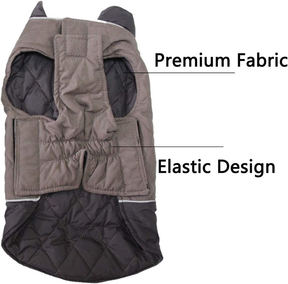 Reversible Waterproof Winter Dog Coat for Small Dogs - Stylish & Warm Puppy Jacket in Grey