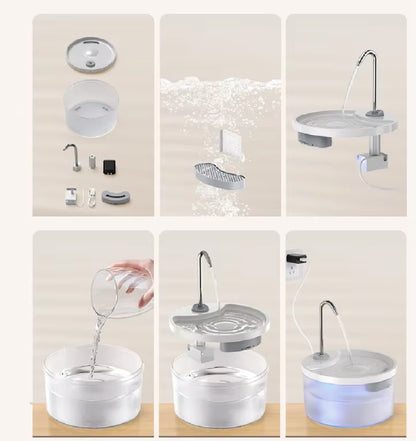 Cat Water Fountain,3.2L,Pet Water Dispenser with Filter,Dog Drinking Fountain for Cats,Ultra Quiet Water Pump