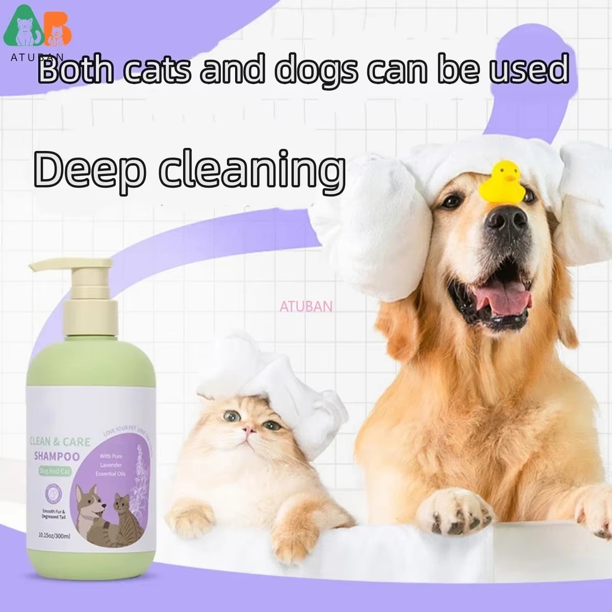 Dog Shampoo and Conditioner Hypoallergenic Dog Shampoo for Smelly Dogs Fragrance Pet Shower Gel Cat and Dog Shower Gel