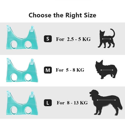 Cat Dog Grooming Hammock with Security Strap anti Scratch Pet Nail Trimming Cats Dogs Hammock Beauty Hanging Pet Accessories