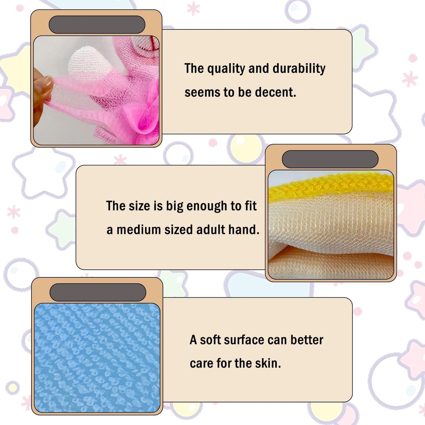 2 Pack Cute Animal Bathing Gloves Kids Sponges for Bathing Loofah Gloves Shower Kids Body Scrub (Duck and Rabbit)