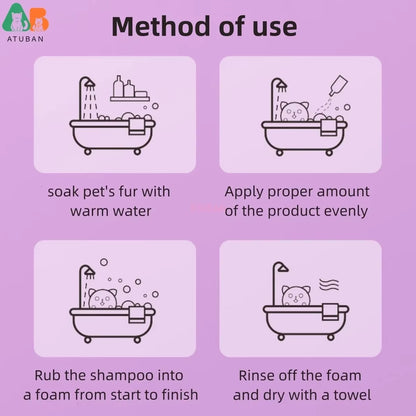 Dog Shampoo and Conditioner Hypoallergenic Dog Shampoo for Smelly Dogs Fragrance Pet Shower Gel Cat and Dog Shower Gel