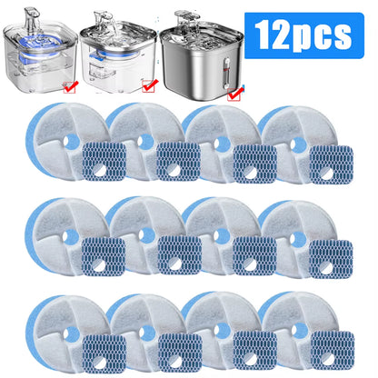 Replacement Activated Carbon Filter Cat Dog Drinking Fountain Replaced Filters for Pet Water Fountain Dispenser Accessories