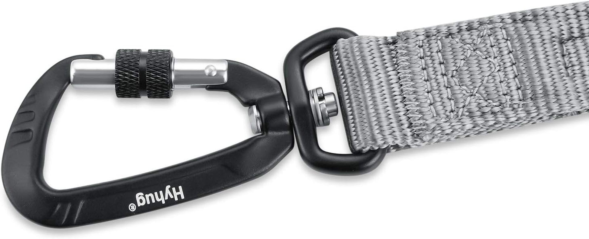 Heavy Duty 24-Inch Dog Leash with Comfort Handle & Lightweight Aluminium Clip - Ideal for Large & Medium Dogs - Sleek Gray Design