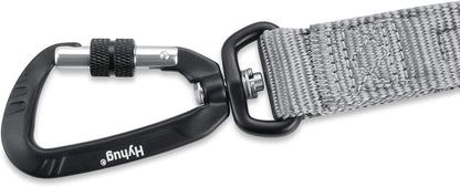 Heavy Duty 24-Inch Dog Leash with Comfort Handle & Lightweight Aluminium Clip - Ideal for Large & Medium Dogs - Sleek Gray Design