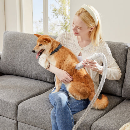 Dog Grooming Kit, 2.5L Pet Hair Vacuum, 5-In-1 Electric Clippers Cleaning Set for Dogs, Cats, and Other Animals