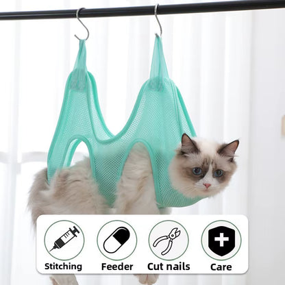 Cat Dog Grooming Hammock with Security Strap anti Scratch Pet Nail Trimming Cats Dogs Hammock Beauty Hanging Pet Accessories