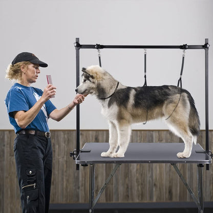 H-Shape Dog Grooming Arm with Clamp, Heavy Duty Pet Grooming Table Arm with L...