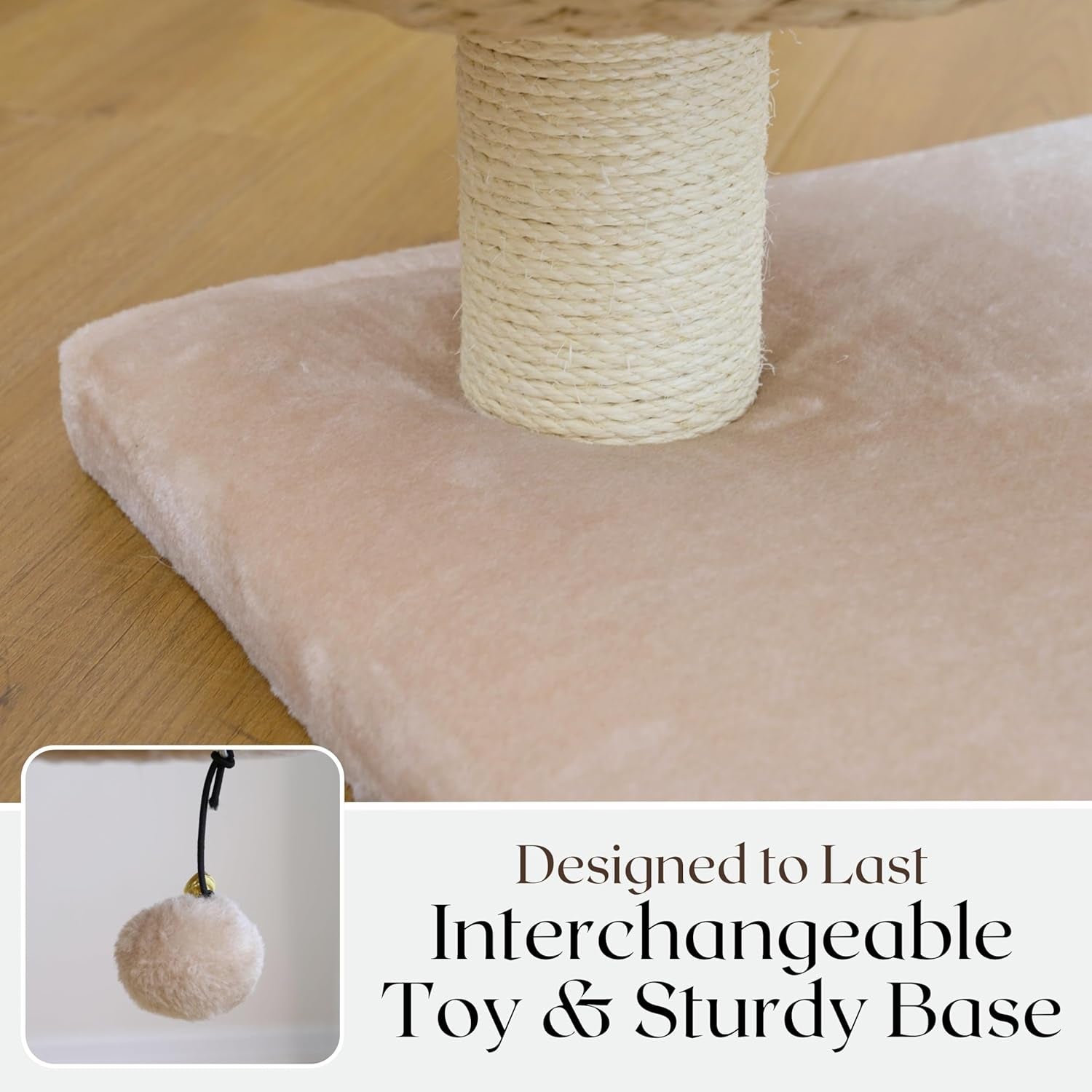 Natural Paper Rope Cat Tree with Perch - Stylish Bowl Shaped Design