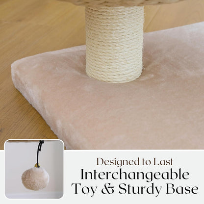 Natural Paper Rope Cat Tree with Perch - Stylish Bowl Shaped Design