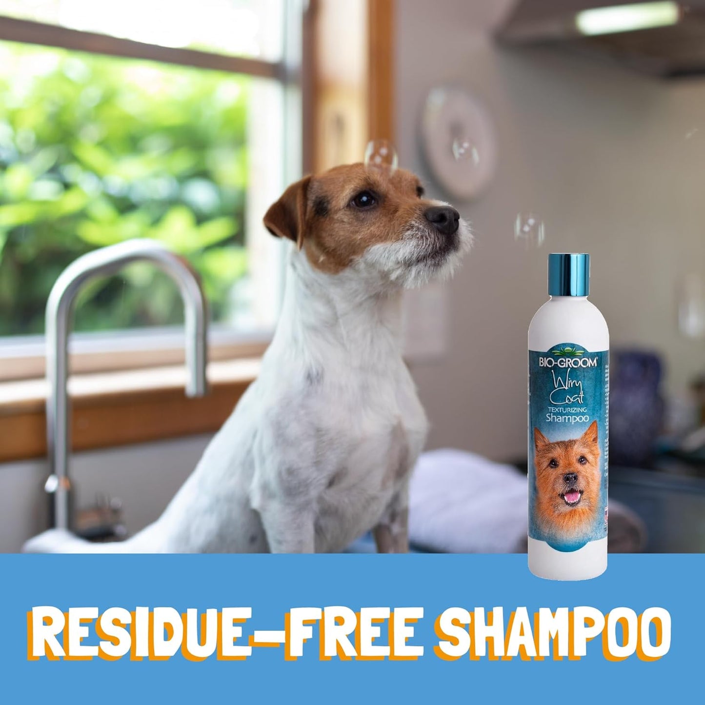 Wiry Coat Tearless Dog Shampoo - 12 Fl Oz, Gentle Puppy & Cat Wash, Cruelty-Free Grooming Supplies, Made in USA, Texturizing Formula