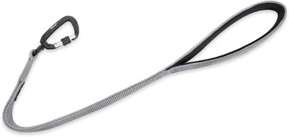 Heavy Duty 24-Inch Dog Leash with Comfort Handle & Lightweight Aluminium Clip - Ideal for Large & Medium Dogs - Sleek Gray Design