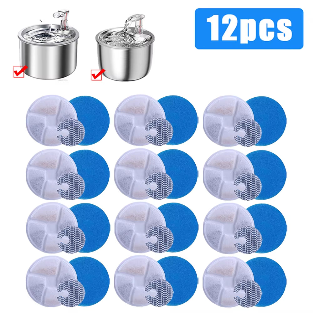 Replacement Activated Carbon Filter Cat Dog Drinking Fountain Replaced Filters for Pet Water Fountain Dispenser Accessories