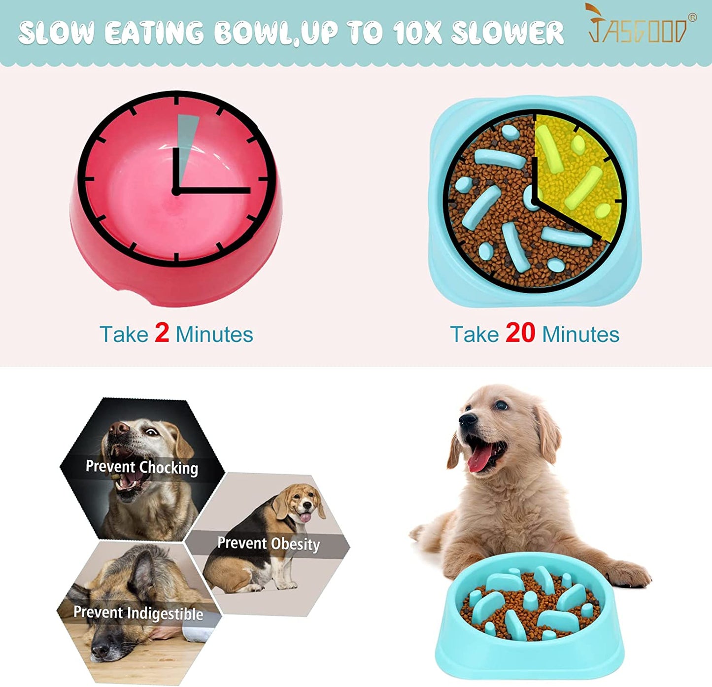 Eco-Friendly Slow Eating Dog Bowl - Anti-Choke Design for Healthy Eating & Bloat Prevention