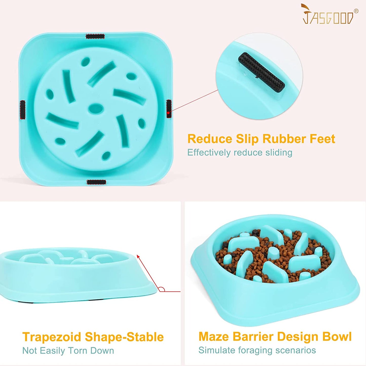 Eco-Friendly Slow Eating Dog Bowl - Anti-Choke Design for Healthy Eating & Bloat Prevention