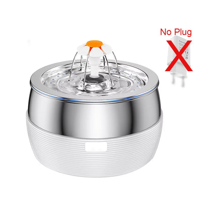 Stainless Steel Cat Automatic Drinking Fountain Dog Drinking Fountain Ultra-Quiet Pet Fountain with Window Cat Water Feeder