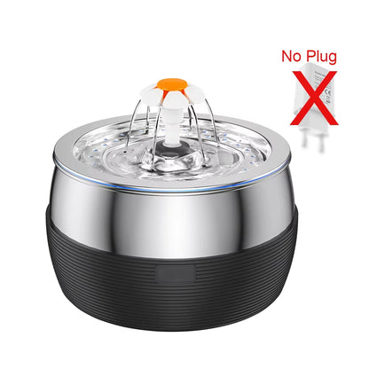 Stainless Steel Cat Automatic Drinking Fountain Dog Drinking Fountain Ultra-Quiet Pet Fountain with Window Cat Water Feeder