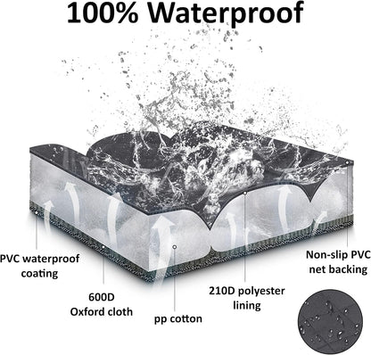 Ultimate Waterproof Dog Car Seat Cover with Mesh Window & Removable Pad - Scratch Proof Nonslip Hammock for Cars, Trucks, SUVs - Includes 2 Dog Seat Belts, Machine Washable!