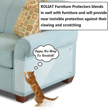 Ultimate Anti-Scratch Furniture Protectors - Set of 6, Keep Your Furniture Safe from Pet Claws!