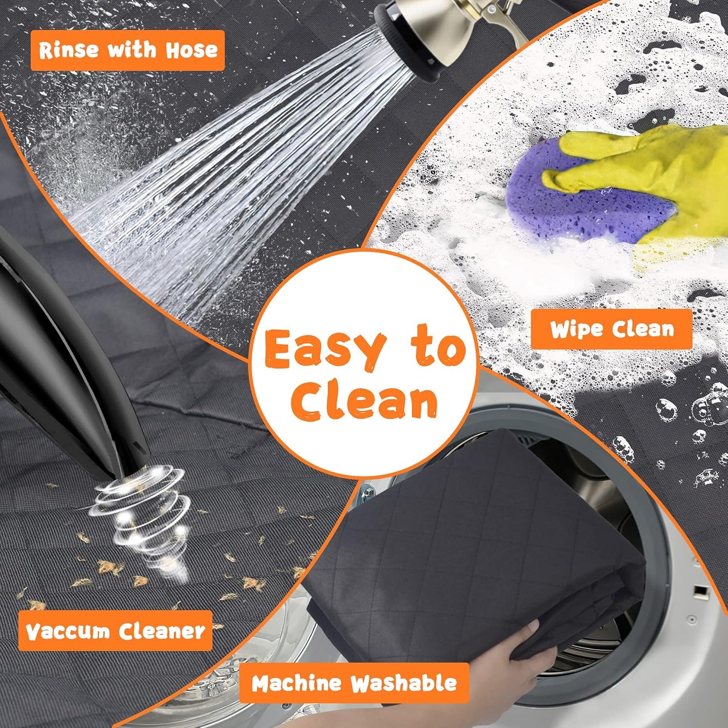 Ultimate Waterproof Dog Car Seat Cover with Mesh Window & Removable Pad - Scratch Proof Nonslip Hammock for Cars, Trucks, SUVs - Includes 2 Dog Seat Belts, Machine Washable!