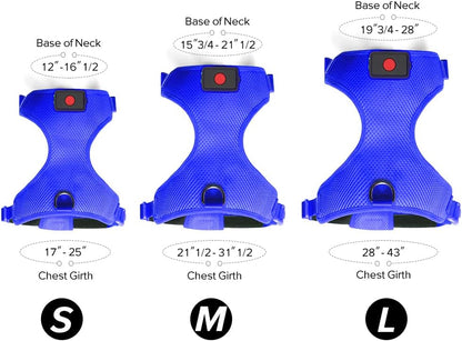 LED Dog Harness - USB Rechargeable Lighted Pet Vest with Reflective Glow, Adjustable Soft Padded No-Pull Design for Small, Medium & Large Dogs (Blue, Size S)